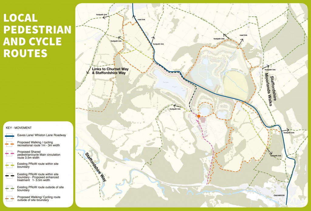 Local pedestrian and cycle routes — click for a larger image.